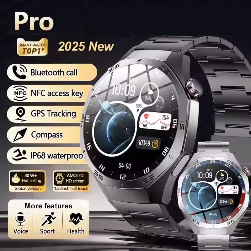 Phase Esports & Gaming Festival - 新しいウォッチプロスマートウォッチメンズ AMOLED スクリーン GPS モーション軌跡心拍数モニター Bluetooth