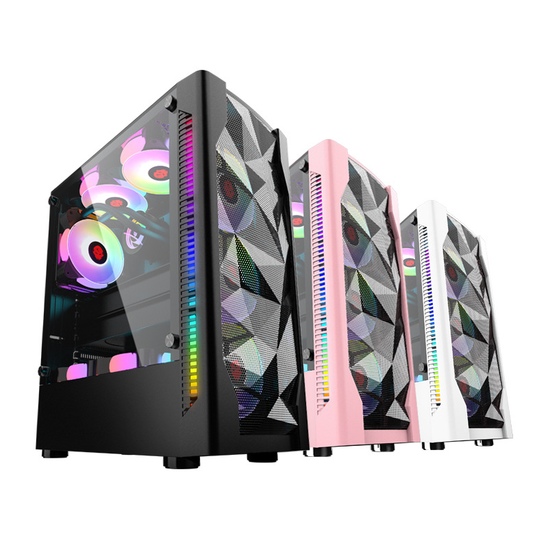 ゲーミングPCケース、強化ガラス製サイドパネル、デスクトップ - Esports Gaming Pc Build のレビューと価格